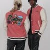 Lamar Varsity Jacket Unisex - Imitatieleren Jas - Coral -Lyno Kleding Winkel 01d2fd92b457475093992f919857bd94