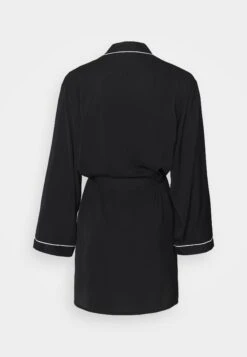 Anna Field Amanda Satin Dressing Gown - Badjas - Black -Lyno Kleding Winkel 02d6ba585165492c8f07ab44f0a3d177