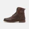 Pier One Leather - Veterboots - Brown -Lyno Kleding Winkel 051eef69b5e047c99ad3e4eb398dd6bf