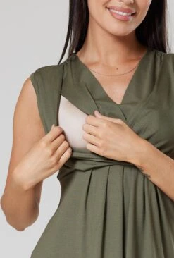 Happy Mama Jurk - Khaki 10 Happy Mama Jurk - Khaki -Lyno Kleding Winkel 1111ad8f686a4637aade4c34c48c7fbb