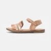 Friboo Leather Strappy Sandals - Sandalen - Rose Gold/Coloured -Lyno Kleding Winkel 126e30a9438449fda1265e0731f36624