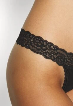 Anna Field 10Pp Cotton And Lace Thong - String - Black -Lyno Kleding Winkel 1e3643c56d2f40289953e14d52bb3ace