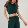 LELA Two Piece Set - Regular Fit - Shorts - Dark Green Melange -Lyno Kleding Winkel 2ae1ea70f88344328149ddadb46b3589