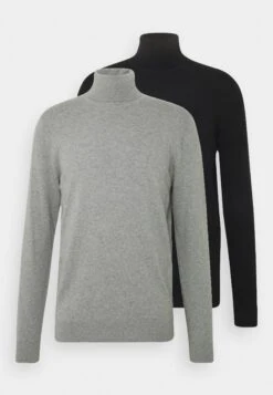Pier One 2 Pack - Basic Turtleneck - Trui - Black/Mottled Light Grey -Lyno Kleding Winkel 2df07891f3cf443da67ee4c7a11ee632