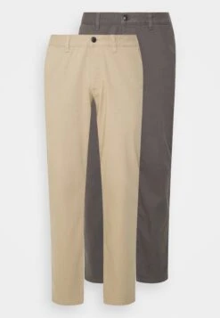 Pier One 2 Pack - Chino - Dark Grey/Beige -Lyno Kleding Winkel 3732d6804b77450d9a31204f549c6b48