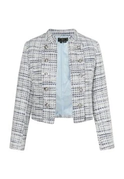Faina Bouclé - Blazer - Blau Mehrfarbig -Lyno Kleding Winkel 39362cc806cf413aa20bfa6e7f1b5688