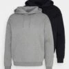 Pier One 2 Pack - Hoodie - Black/Mottled Grey -Lyno Kleding Winkel 3c1e4615af394a0ca826633c656dfac4