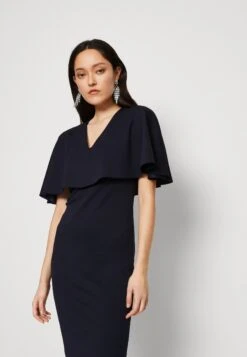 Wal G Ronny Cape Midi - Jerseyjurk - Navy Blue -Lyno Kleding Winkel 3c77c80367b8463d93066e025340cb94