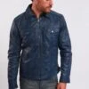 Lee Cooper Leren Jas - Vintage Blue -Lyno Kleding Winkel 3d17dbed0c2444caacbe52caa245bb3a