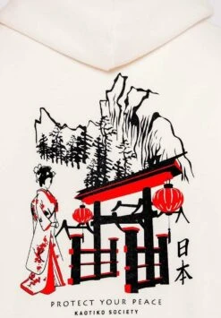 Kaotiko Geisha - Hoodie - Ivory -Lyno Kleding Winkel 40dc5e967a724967a529cc10da2593cb