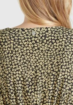 Khujo Borgia - Jumpsuit - Schwarz-Gelb Geblümt -Lyno Kleding Winkel 419c911290c4426e916bb1cf7469470c