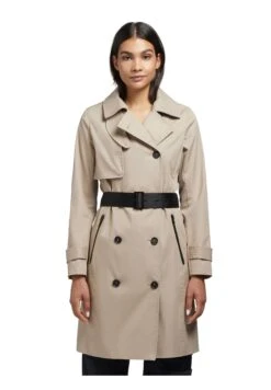 Khujo Trenchcoat - Beige -Lyno Kleding Winkel 5925ea4d1bf944b390b3f235086c1d2b