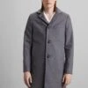 J.Lindeberg Holger Melton Coat - Mantel - Mid Grey Melange -Lyno Kleding Winkel 5a0546ced0024072bb8a7003bfb9b230
