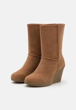 Anna Field Winter Boot - Enkellaarsjes Met Sleehak - Cognac -Lyno Kleding Winkel 64d45de883534e7f974d195c7e051ad9