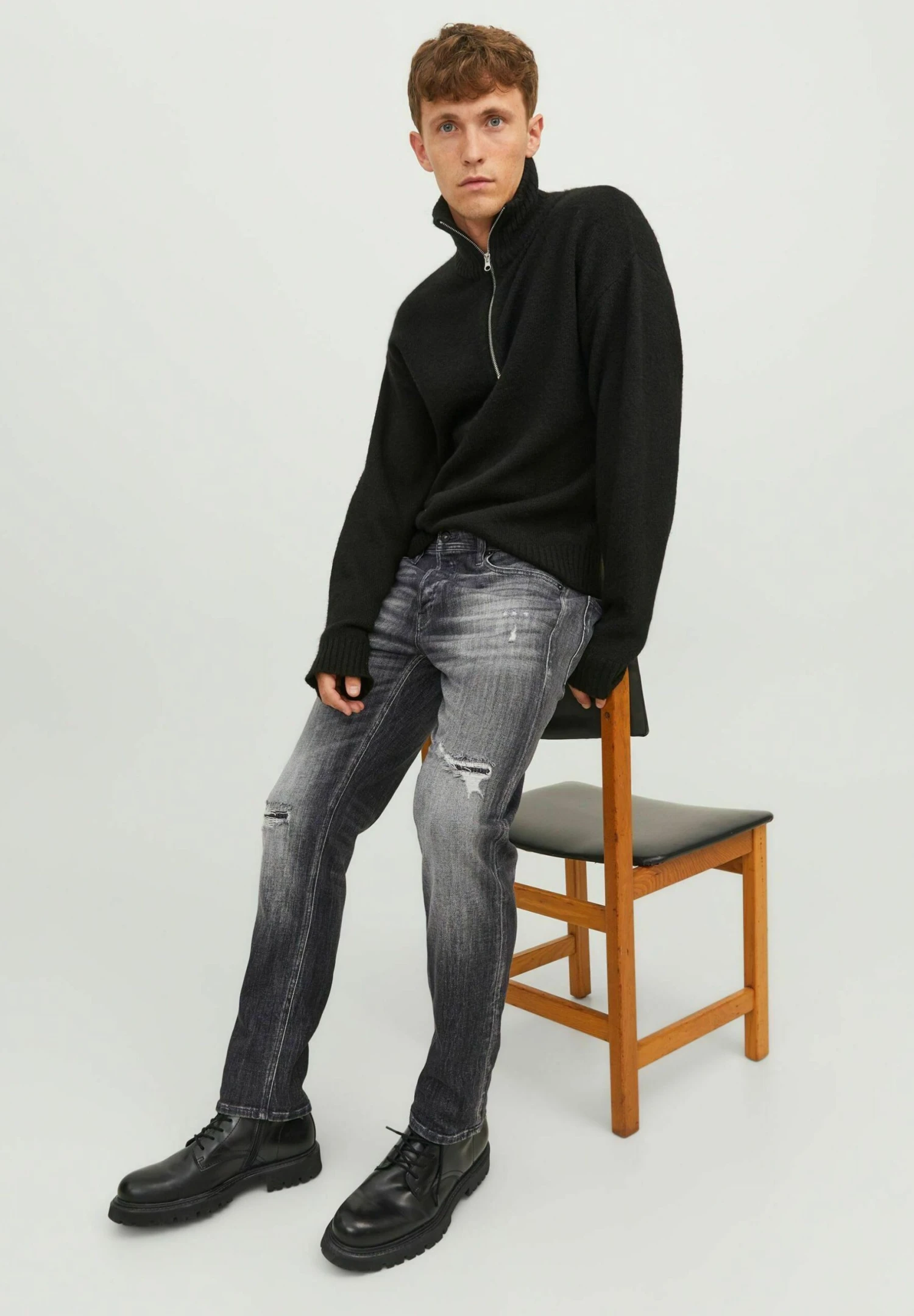 Jack & Jones Jjimike Jjoriginal Ge- Slim Fit Jeans - Grey Denim 7 Jack & Jones Jjimike Jjoriginal Ge- Slim Fit Jeans - Grey Denim - Afbeelding 5