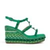 Alma En Pena Zavala - Sandalen Met Sleehak - Verde Oscuro