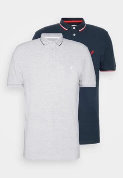 Pier One 2 Pack - Poloshirt - Light Grey/Dark Blue -Lyno Kleding Winkel 80fc7d2c93fe45a4bd2b3e1128ea88bd