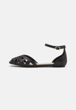 Leather- Peeptoe Ballerina'S - Black -Lyno Kleding Winkel 836b8404480d457caa386b706b25c233