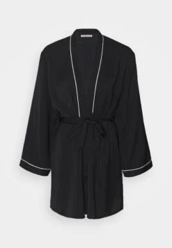 Anna Field Amanda Satin Dressing Gown - Badjas - Black -Lyno Kleding Winkel 8d83c445099f4342aabc07d1ce2caede