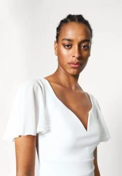 Lembera Sleeve Midi Dress - Etui-Jurk - White -Lyno Kleding Winkel 9018bd88646340dbbd0fd0bcca0f6364