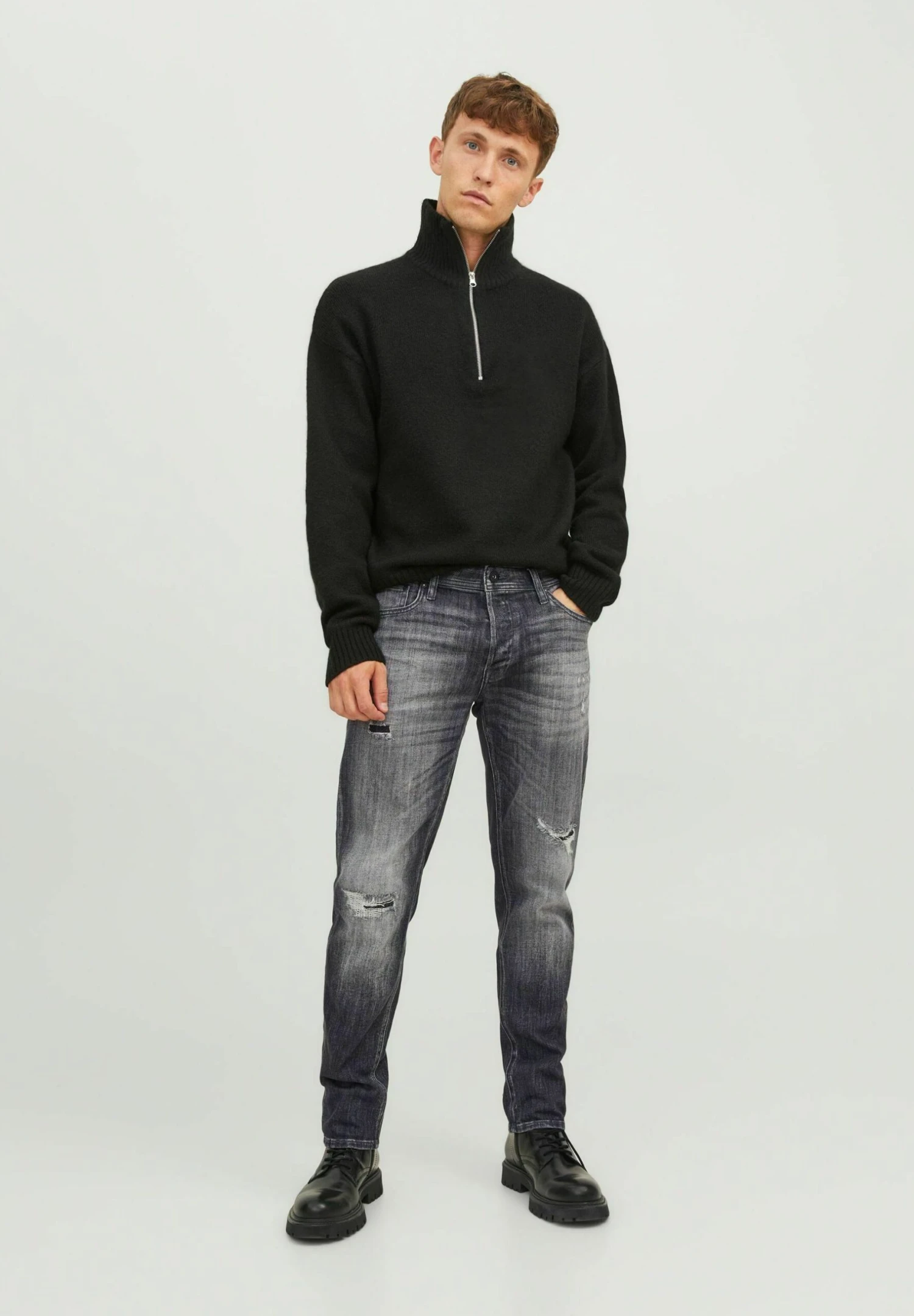 Jack & Jones Jjimike Jjoriginal Ge- Slim Fit Jeans - Grey Denim 4 Jack & Jones Jjimike Jjoriginal Ge- Slim Fit Jeans - Grey Denim - Afbeelding 2