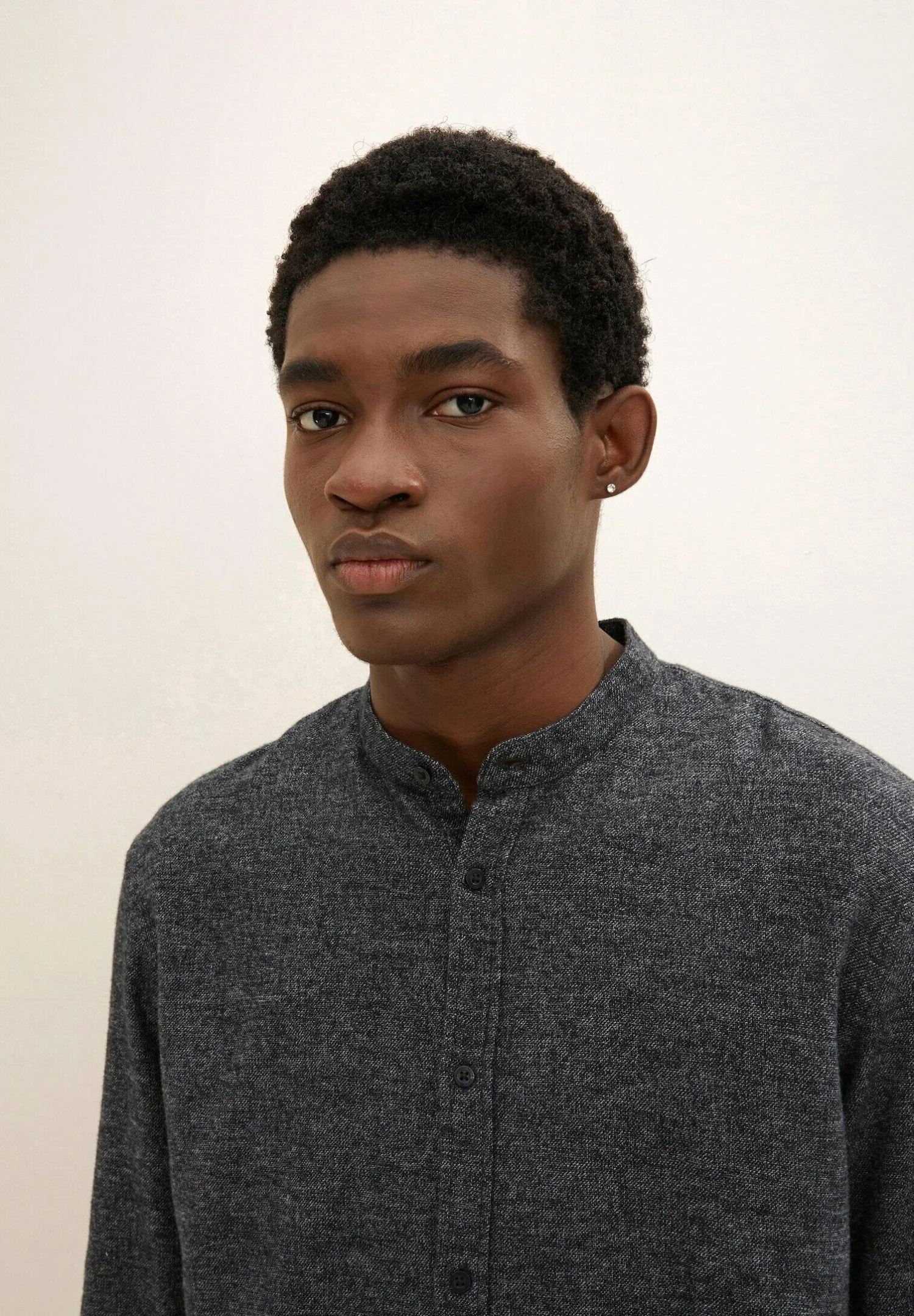 TOM TAILOR Denim Overhemd - Black/Off White Structure 5 TOM TAILOR Denim Overhemd - Black/Off White Structure - Afbeelding 3