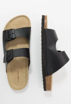 Pier One Unisex - Pantoffels - Black -Lyno Kleding Winkel a98de5f417bd4f57b176937b18a12ab7