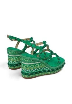 Alma En Pena Zavala - Sandalen Met Sleehak - Verde Oscuro -Lyno Kleding Winkel add656f46e0d4976a8ecb68b8021a5d5