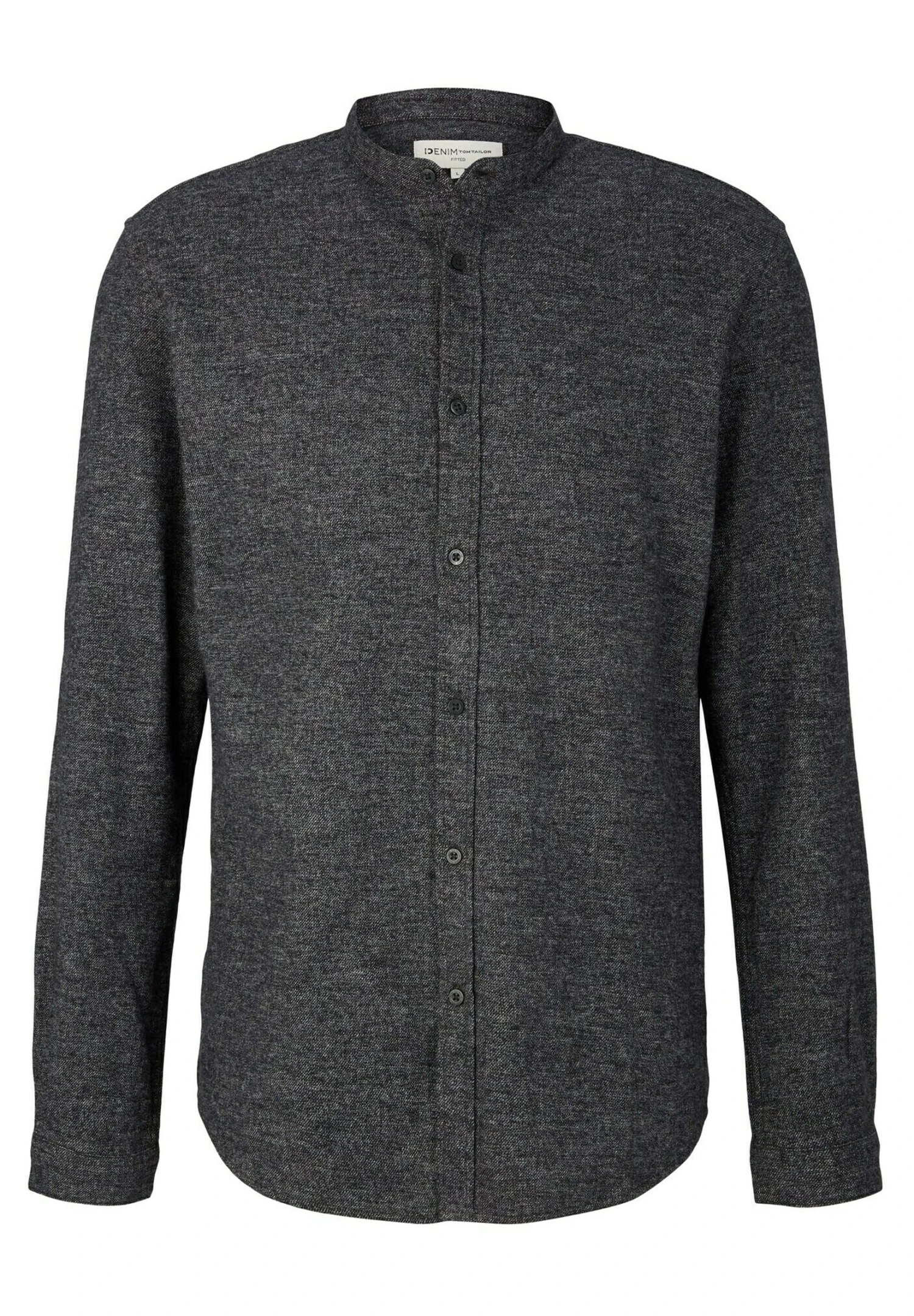 TOM TAILOR Denim Overhemd - Black/Off White Structure 6 TOM TAILOR Denim Overhemd - Black/Off White Structure - Afbeelding 4