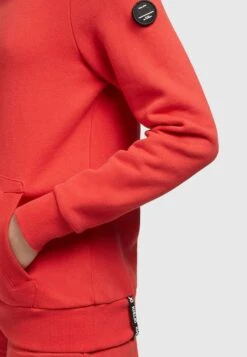 Khujo Rhabea - Hoodie - Rot -Lyno Kleding Winkel af2745fee34441e1baffc7ec2140154a