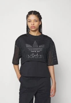 Adidas Originals Big Logo Tee 2 In 1 - T-Shirt Print - Black -Lyno Kleding Winkel b1cf243d97e9464f85d487a9077b352c