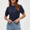 Minus Johanna- T-Shirt Basic - Dark Blue -Lyno Kleding Winkel b4997a200aff420ea02d36a8b3aba690
