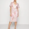 Wal G Wedding Jamie Flare Sleeve Midi - Etui-Jurk - Pink -Lyno Kleding Winkel bad02a3dd15b4577a2ba73be55d04527
