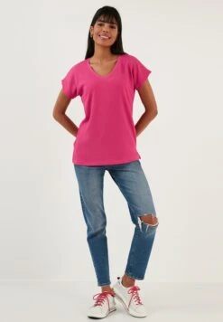 LELA Regular Fit - Blouse - Fuchsia -Lyno Kleding Winkel c371d8e12a3449b4aedcf56a6a0e868f