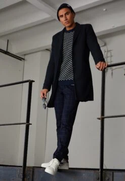 Only & Sons Onsjulian King Coat - Mantel - Night Sky Melange -Lyno Kleding Winkel c9db046914854f65a991edee46871991