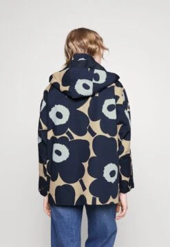 Marimekko Magna Unikko Coat - Parka - Dark Blue, Light Yellow -Lyno Kleding Winkel ccc2842860a44dc6a4197aeb7e379c08