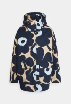Marimekko Magna Unikko Coat - Parka - Dark Blue, Light Yellow -Lyno Kleding Winkel d4641205d6954a2a9115b413976eb86d