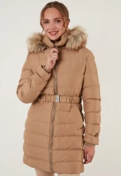 LELA Regular Fit - Winterjas - Camel -Lyno Kleding Winkel d631c80c88094c5d97da1a7c910ad2a4