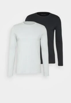 Pier One 2 Pack - Longsleeve - Light Blue/Dark Blue -Lyno Kleding Winkel dc80738cde5f4337a9bcdc73cf9d8dc9