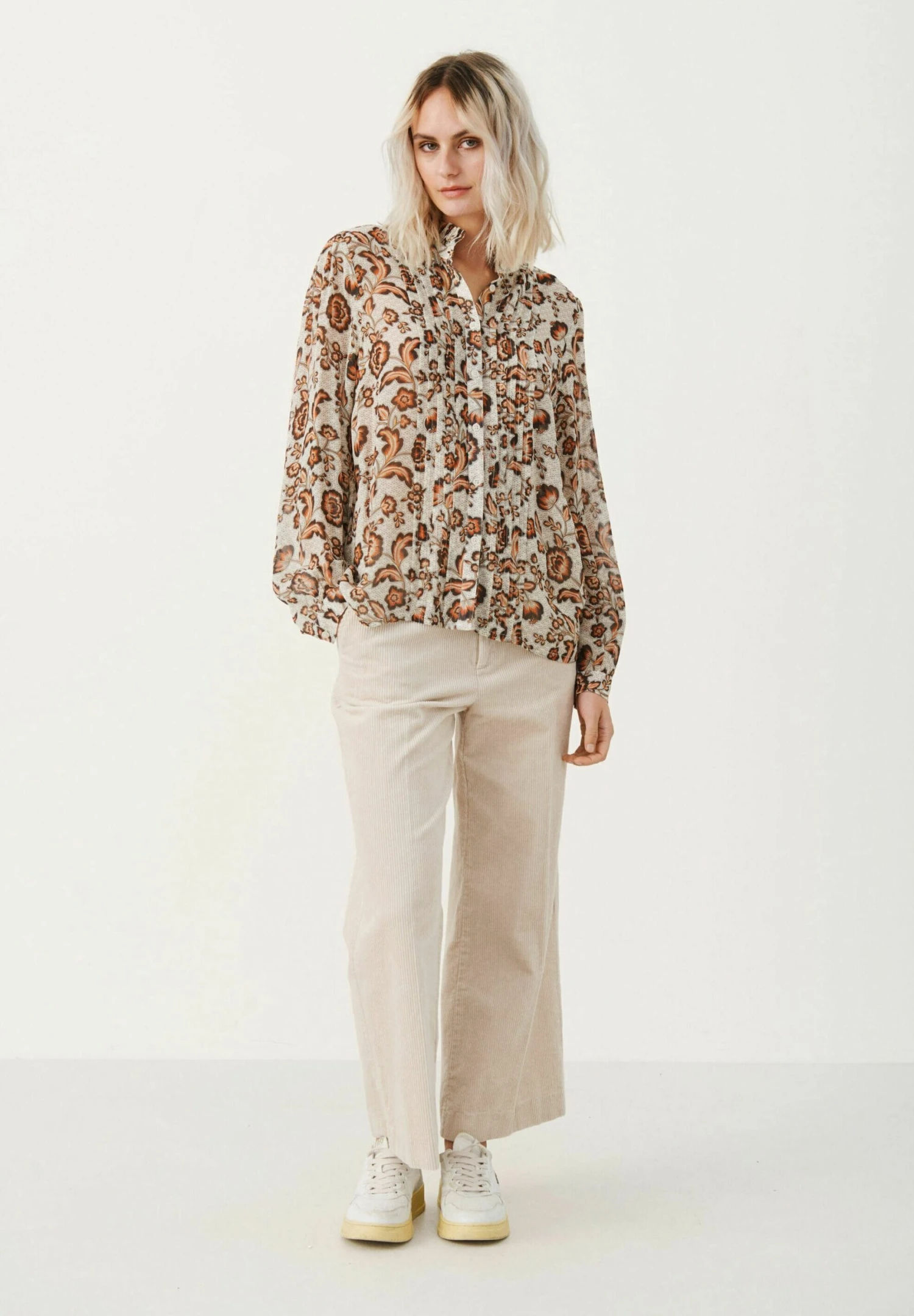 Part Two Viktorine - Overhemdblouse - Koi Japanese Flower Print 4 Part Two Viktorine - Overhemdblouse - Koi Japanese Flower Print - Afbeelding 2