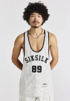 SikSilk Anniversary Racer- Top - Ecru