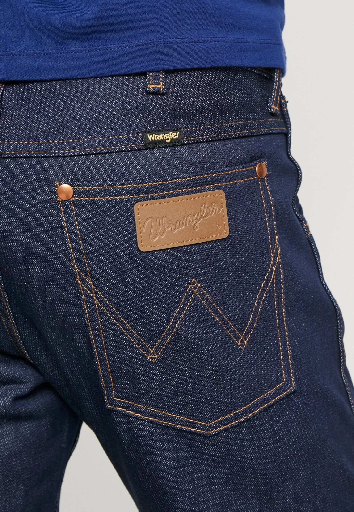 Wrangler Straight Leg Jeans - Dark Blue 8 Wrangler Straight Leg Jeans - Dark Blue - Afbeelding 6