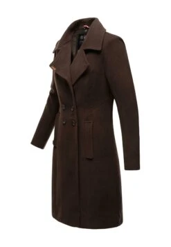 Navahoo Wooly - Halflange Jas - Dark Choco -Lyno Kleding Winkel eec6edb463254c04931e43a9eafda63b