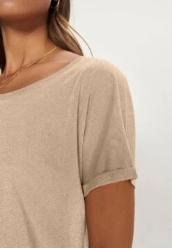 Mos Mosh Kay Tee - T-Shirt Basic - Gold -Lyno Kleding Winkel f17c78270f854f128528074fdcbf0a3c