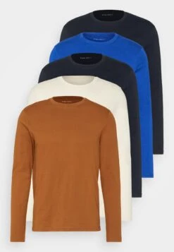 Pier One 5 Pack - Longsleeve - Blue/Off-White/Light Brown -Lyno Kleding Winkel f8bcd0956da54e15aa33a77c2a3ae444