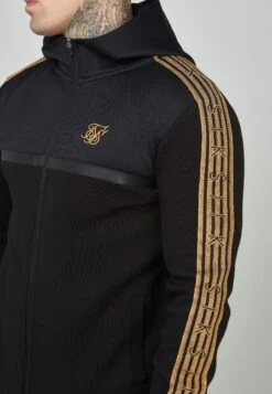 SikSilk Tape Zip Thru - Sweater Met Rits - Black -Lyno Kleding Winkel fb517116649f4cab8a4e41a1e6075575
