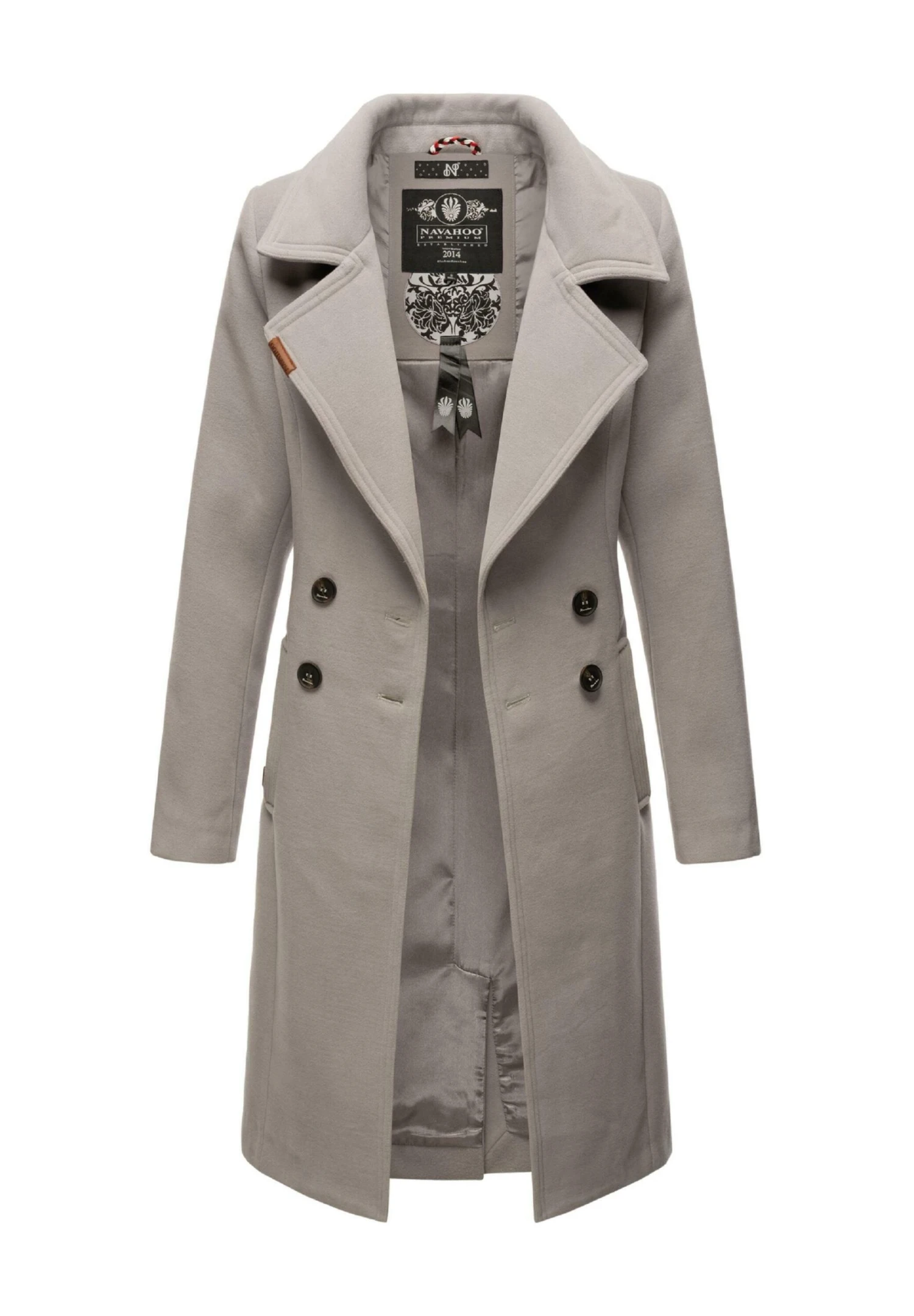 Navahoo Wooly - Halflange Jas - Zinc Grey 8 Navahoo Wooly - Halflange Jas - Zinc Grey - Afbeelding 6